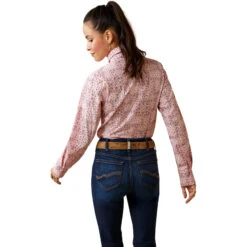 10043475 Women's Wrinkle Resist Kirby Stretch Shirt By Ariat -Western Cowboy Boots Shop 10043475 back