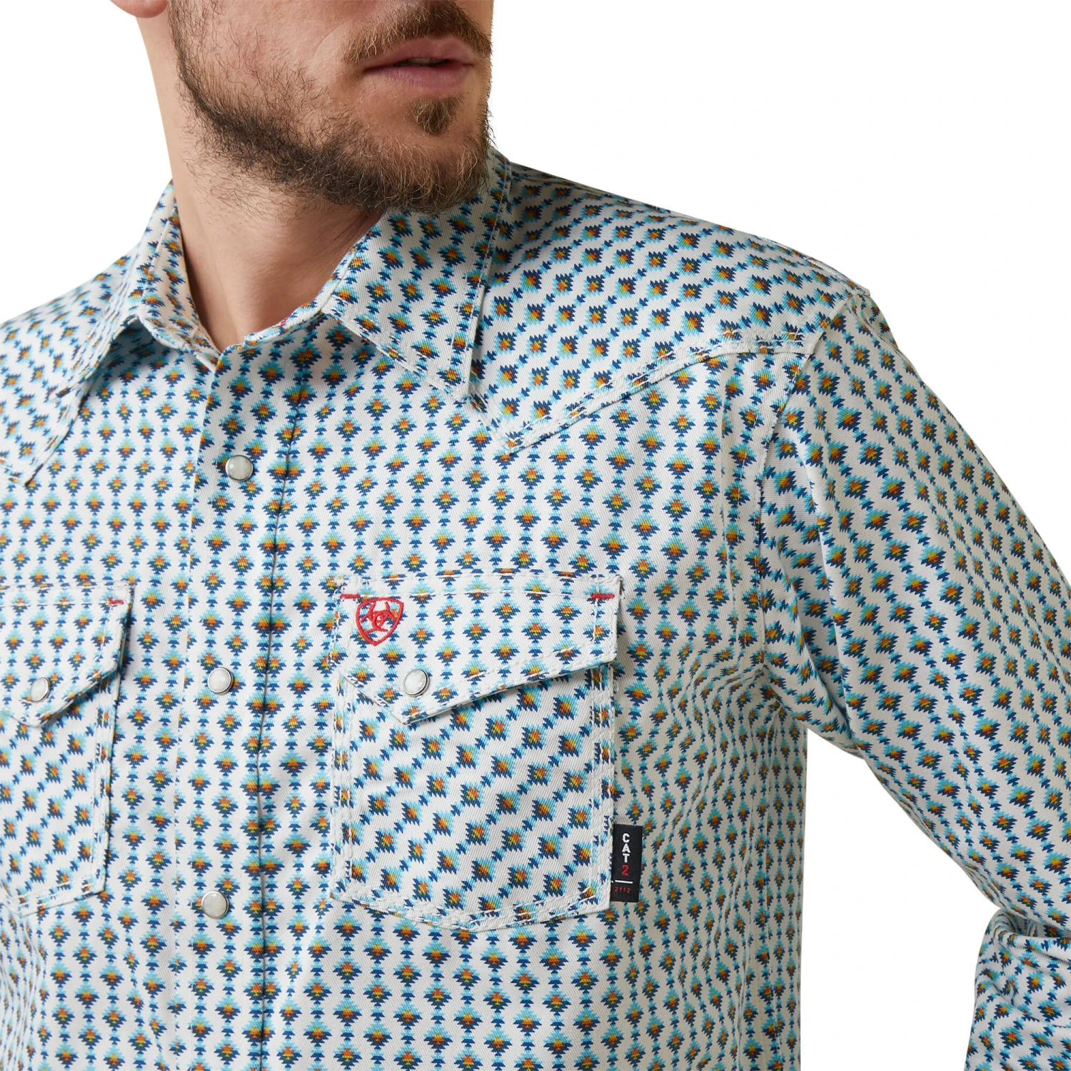 10043751 Men's Dillinger Flame Resistant Retro Fit Snap Work Shirt By Ariat 2 10043751 Men's Dillinger Flame Resistant Retro Fit Snap Work Shirt By Ariat - Image 2