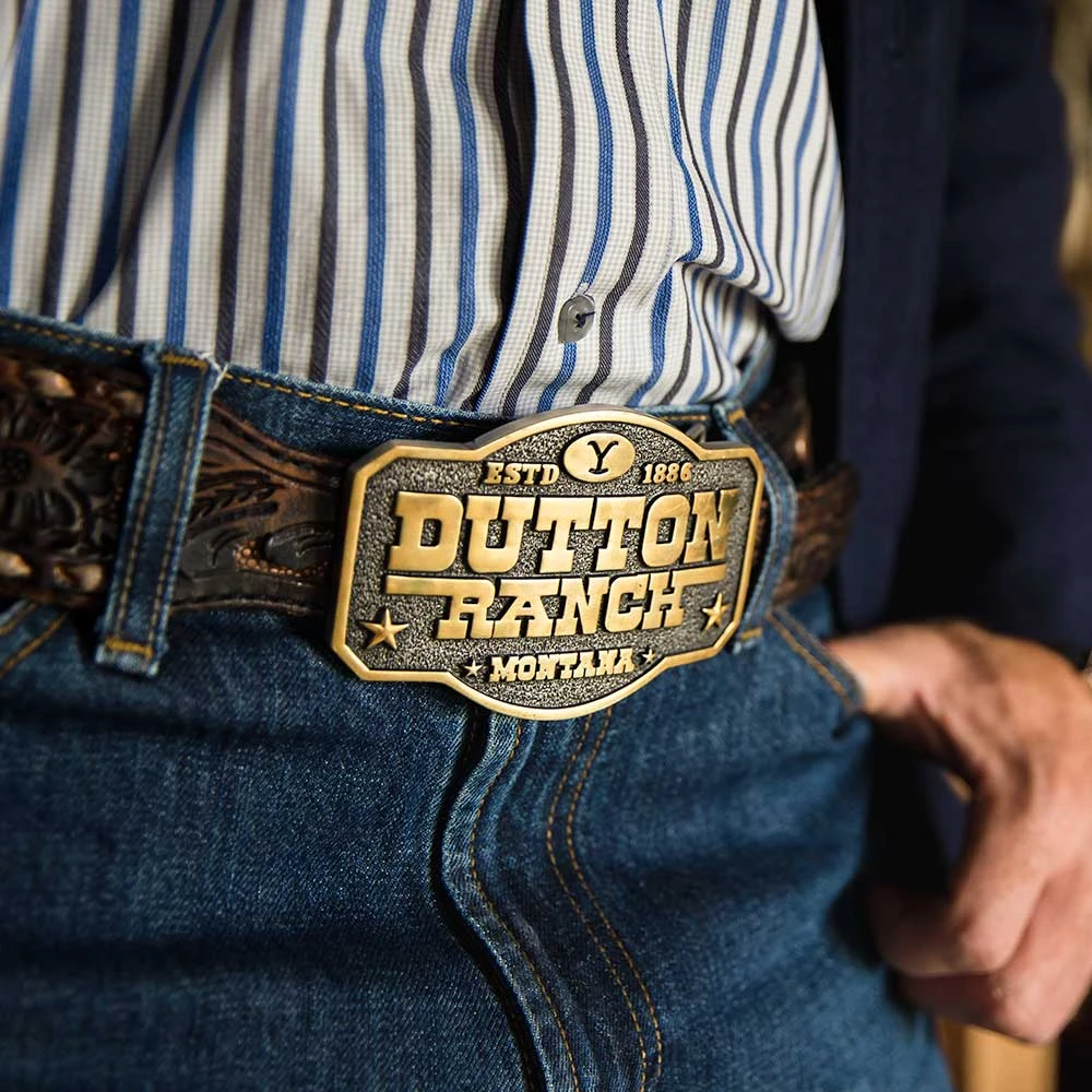 A910yel The Dutton Ranch Attitude Belt Buckle By Montana Silversmiths 2 A910yel The Dutton Ranch Attitude Belt Buckle By Montana Silversmiths - Image 2