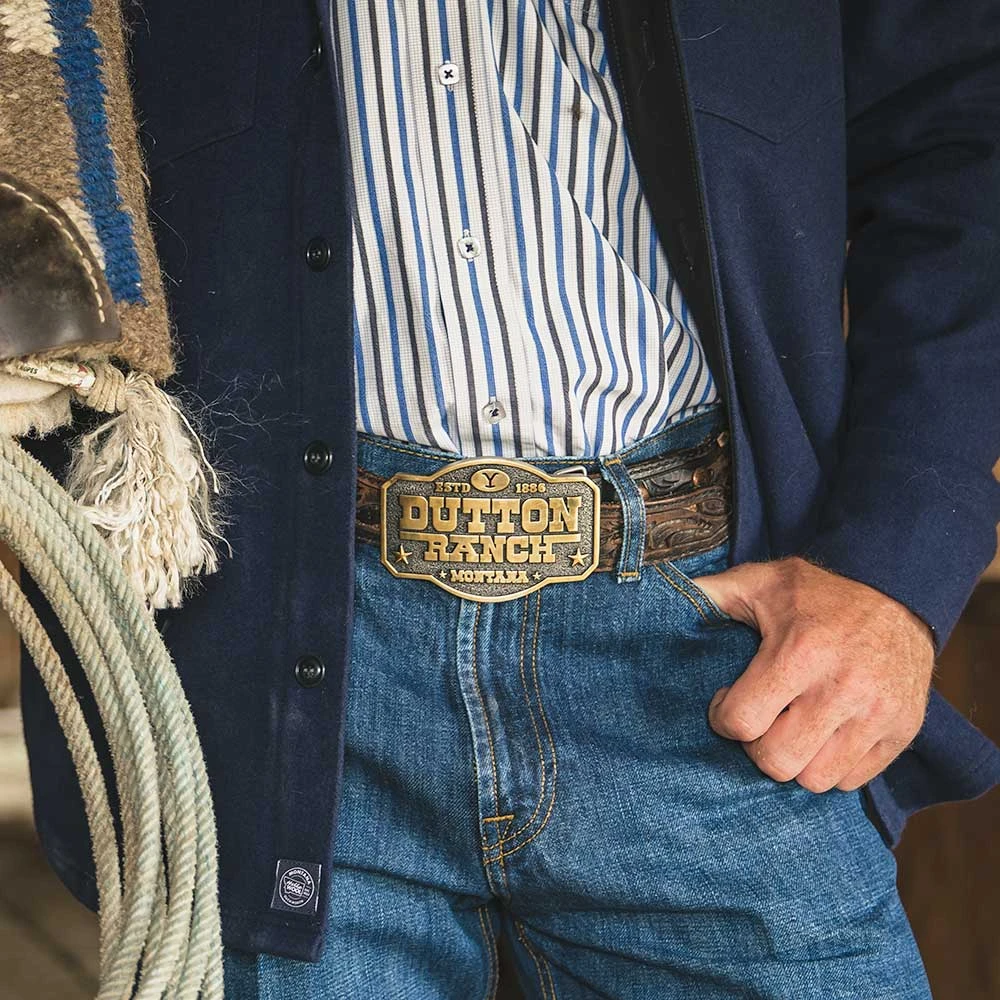A910yel The Dutton Ranch Attitude Belt Buckle By Montana Silversmiths 3 A910yel The Dutton Ranch Attitude Belt Buckle By Montana Silversmiths - Image 3