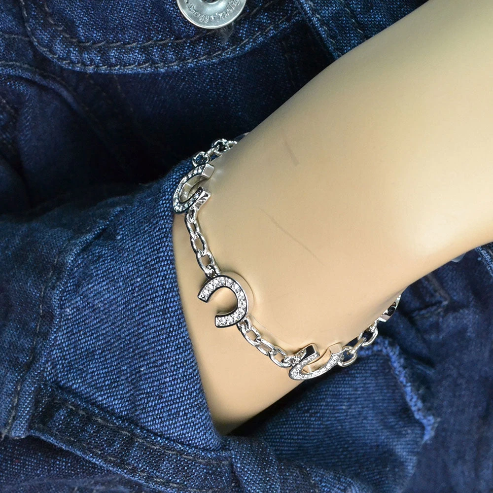 Bc620 Horseshoe Up Horseshoe Down Bracelet By Montana Silversmiths 3 Bc620 Horseshoe Up Horseshoe Down Bracelet By Montana Silversmiths - Image 3