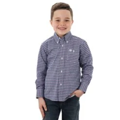 Bgb871m Boy's Long Sleeve Button Shirt By Wrangler