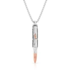Cknc5104 I'll Cover You Sniper Bullet Necklace By Montana Silversmiths -Western Cowboy Boots Shop CKNC5104 alt