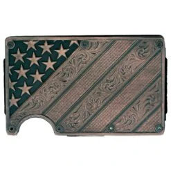 Crcard6blb All American Bronze Credit Card Holder By Montana Silversmiths 6 Crcard6blb All American Bronze Credit Card Holder By Montana Silversmiths -Western Cowboy Boots Shop CRCARD6BLB