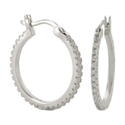 Er3875 Classic Medium Hoop Earrings By Montana Silversmiths