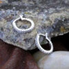 Er3876 Small Clear Stone Hoop Earrings By Montana Silversmiths