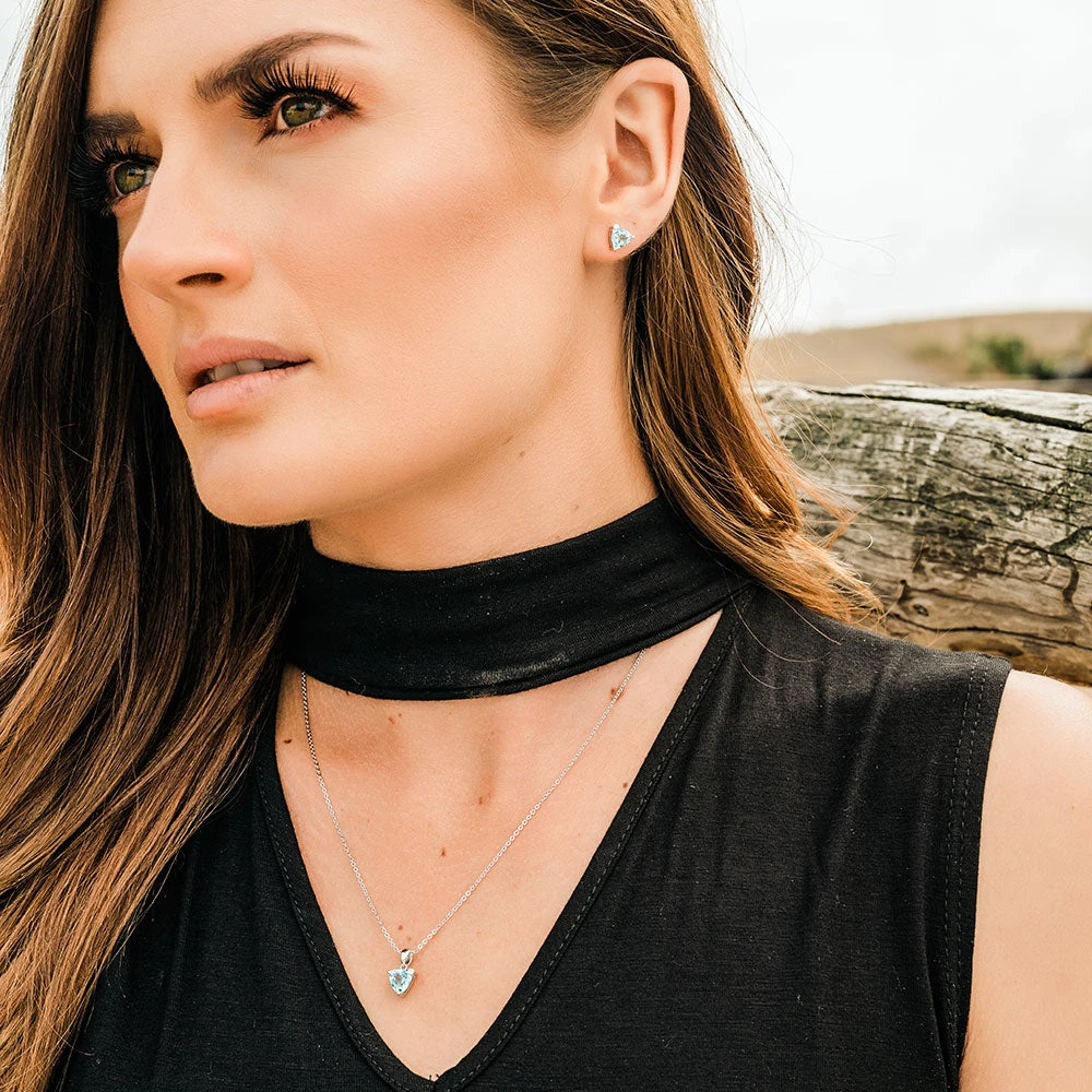 Er4756 Azure Trillion Starlight Stud Earrings By Montana Silversmiths 2 Er4756 Azure Trillion Starlight Stud Earrings By Montana Silversmiths - Image 2