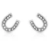 Er808 Classic Sparkle Horseshoe Earrings By Montana Silversmiths
