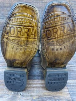 A3815 Women's Square Toe With Woven Barbed Wire Design By Corral -Western Cowboy Boots Shop IMG 3031 scaled