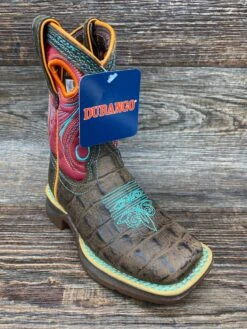 Dbt0233c Kid's Lil' Rebel Square Toe Western Boot By Durango.