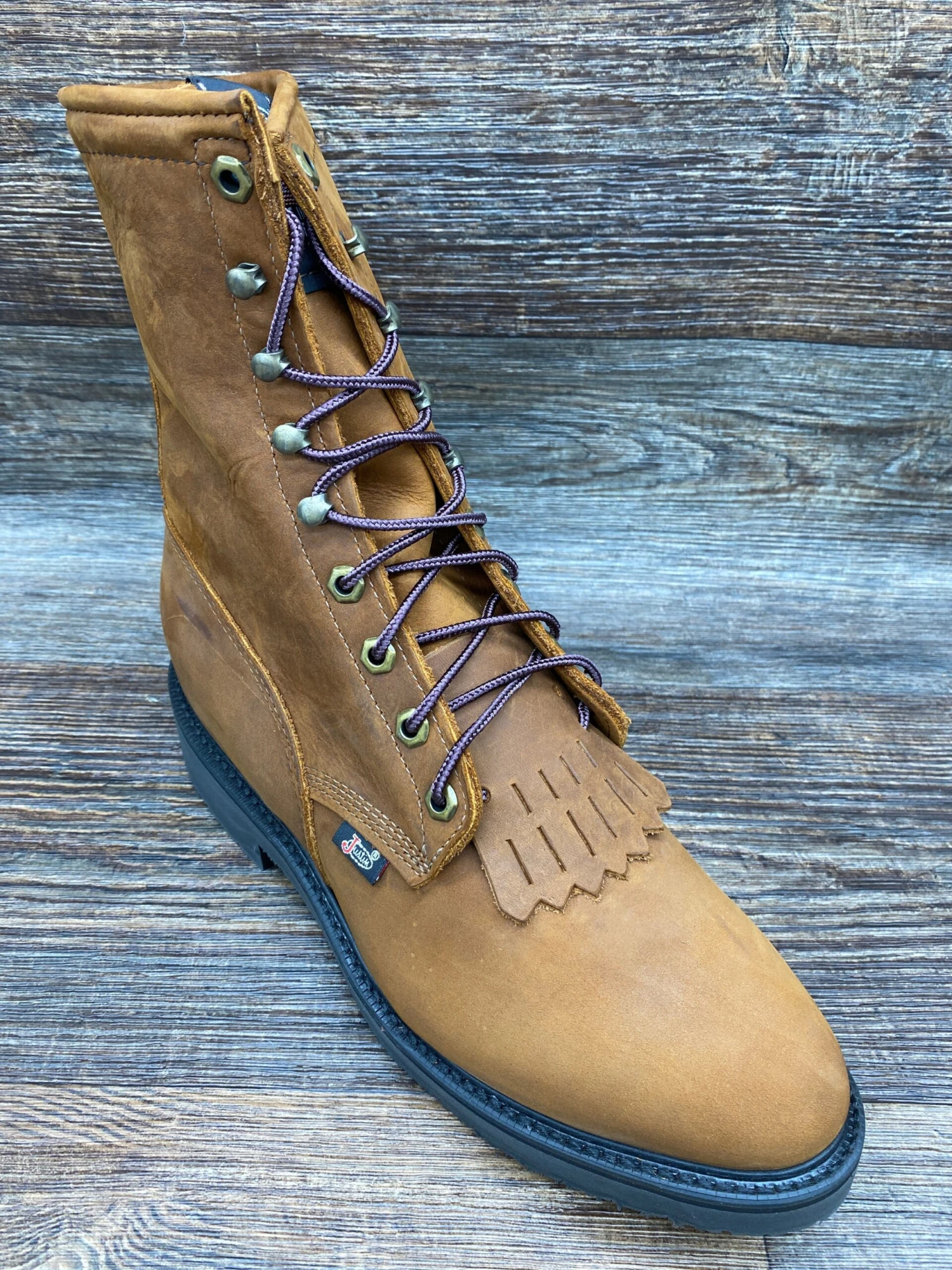 760 Men's Soft Toe 8 Inch Lace Up Work Boot By Justin 1 760 Men's Soft Toe 8 Inch Lace Up Work Boot By Justin