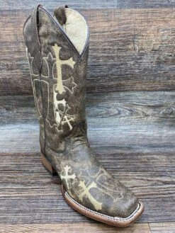 L5042 Women's Circle-G Cross Embroidered Square Toe Boot By Corral