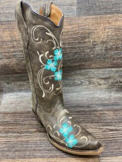 L5255 Women's Circle-G Floral Embroidered Snip Toe Boot By Corral