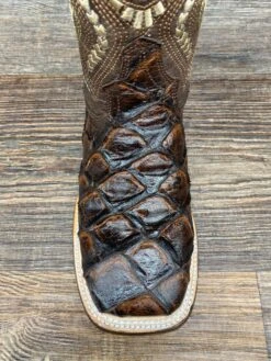 9339309060b Women's Bronco Pirarucu Print Square Toe Boot By Ferrini -Western Cowboy Boots Shop IMG 4768 scaled