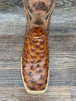 464q Women's Cognac Full Quill Print Square Toe Western Boot By Cowtown -Western Cowboy Boots Shop IMG 5048 scaled
