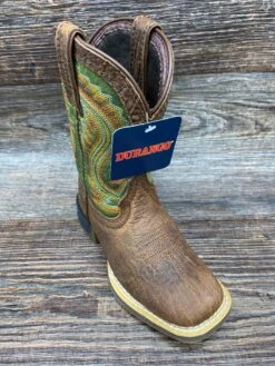 Dbt0229 Kid's Lil' Rebel Pro Square Toe Western Boot By Durango
