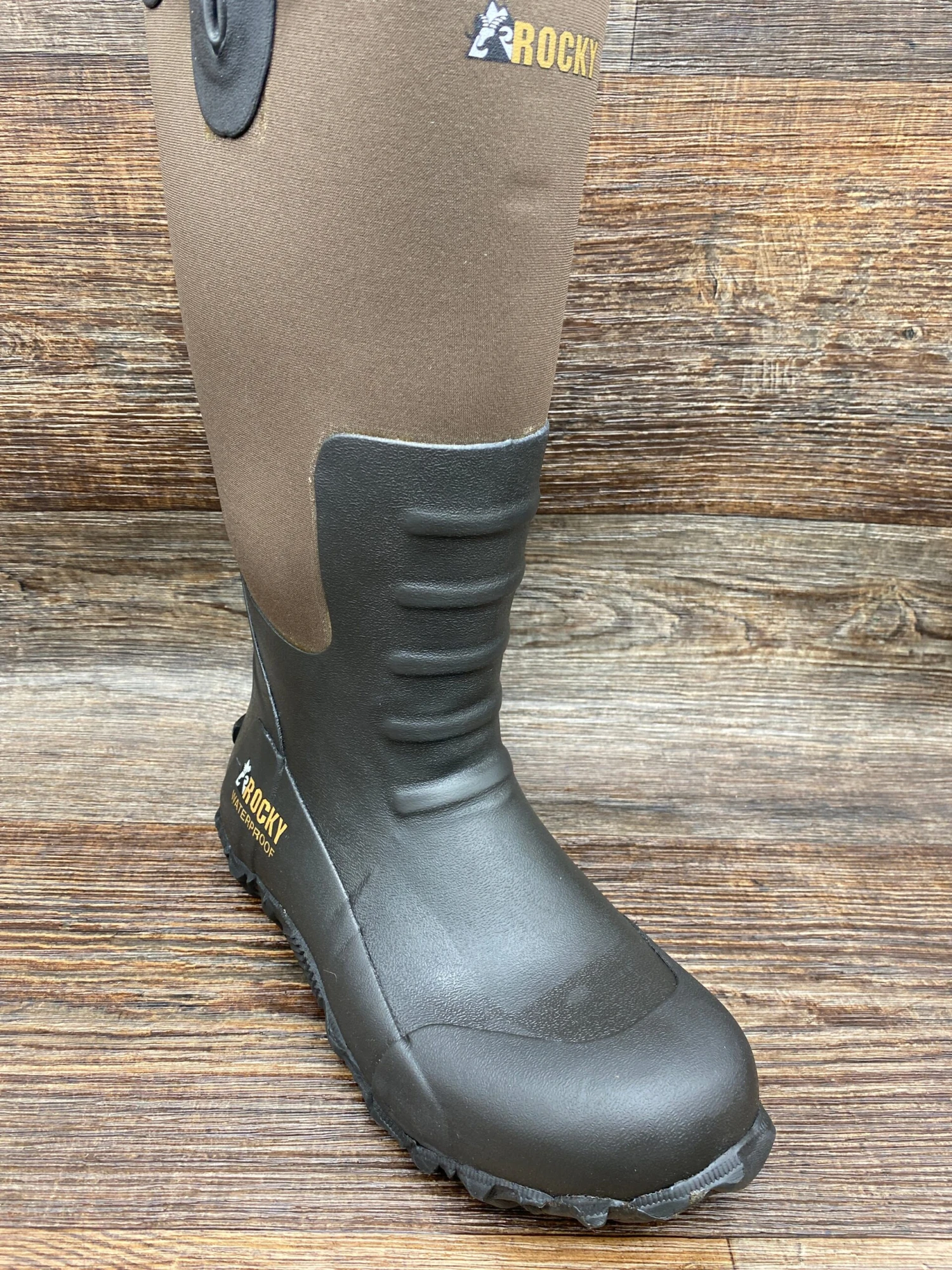 Rks0352 Men's Core Brown Waterproof Rubber Boot By Rocky 2 Rks0352 Men's Core Brown Waterproof Rubber Boot By Rocky - Image 2