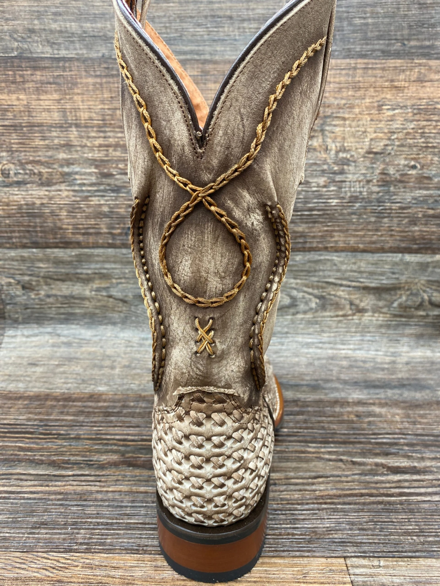 Dp4903 Men's Stanley Square Toe Woven Leather Western Boot By Dan Post 3 Dp4903 Men's Stanley Square Toe Woven Leather Western Boot By Dan Post - Image 3