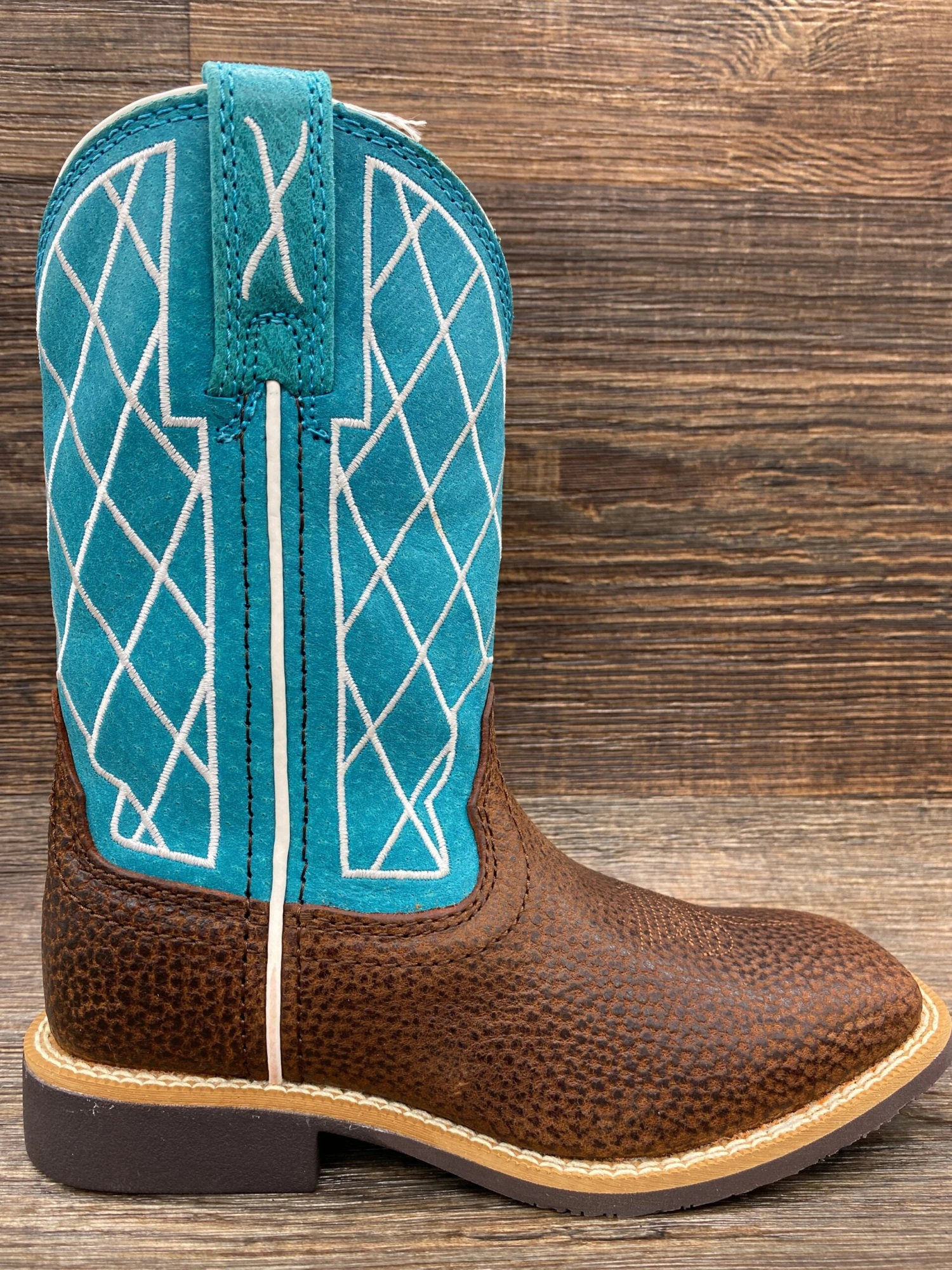 Yth0015 Kid's Top Hand Square Toe Western Boot By Twisted X 2 Yth0015 Kid's Top Hand Square Toe Western Boot By Twisted X - Image 2