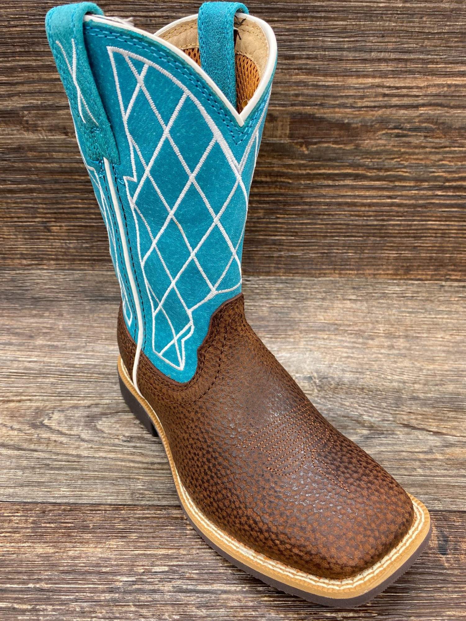 Yth0015 Kid's Top Hand Square Toe Western Boot By Twisted X 1 Yth0015 Kid's Top Hand Square Toe Western Boot By Twisted X