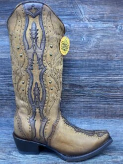 C3783 Women's Snip Toe Embroidered & Studded Western Boot By Corral