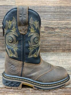 Gb00343 Kid's Carbo-Tec Square Toe Work Boot By Georgia