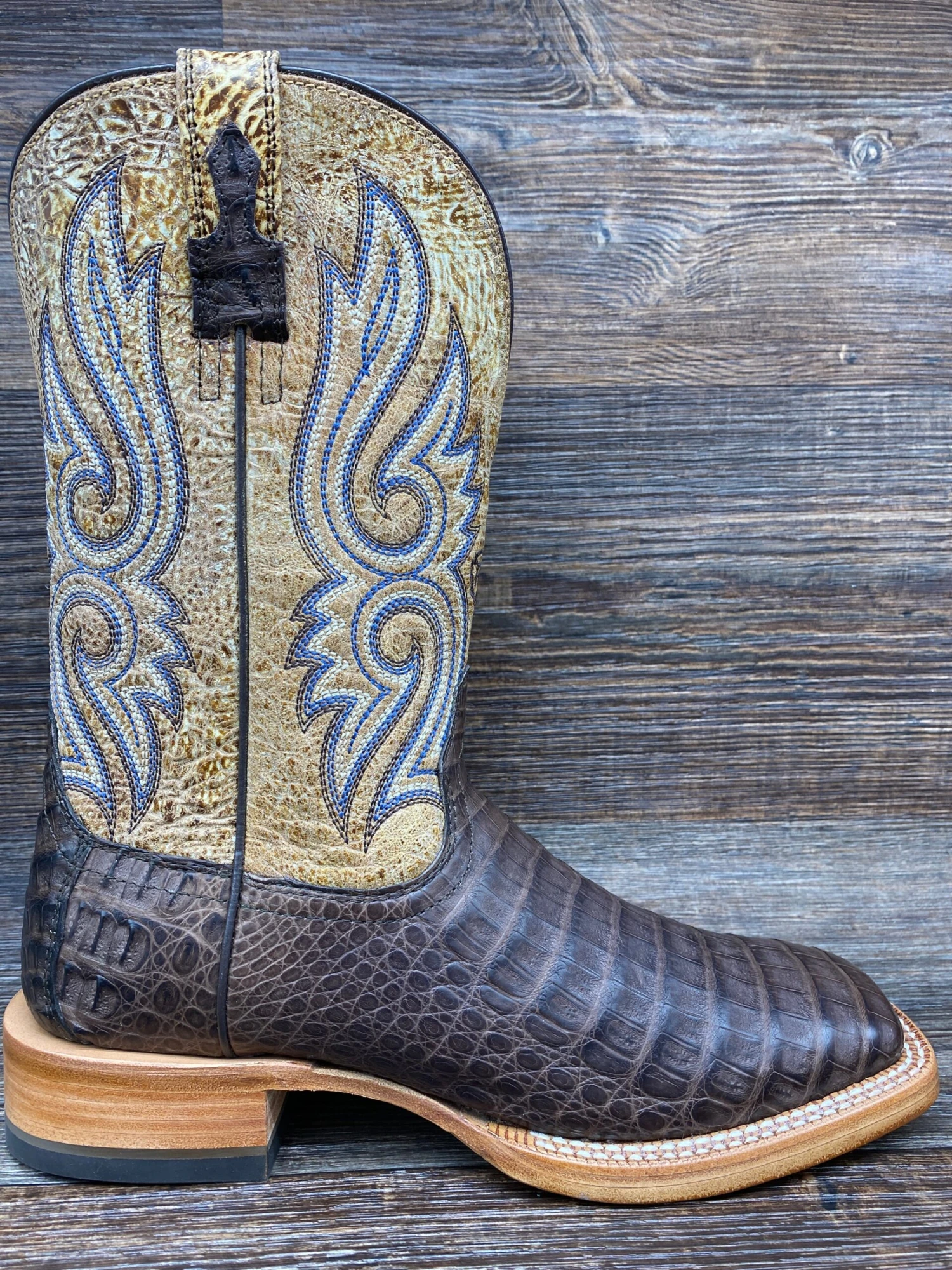 10035922 Men's Denton Caiman Square Toe Western Boot By Ariat 1 10035922 Men's Denton Caiman Square Toe Western Boot By Ariat