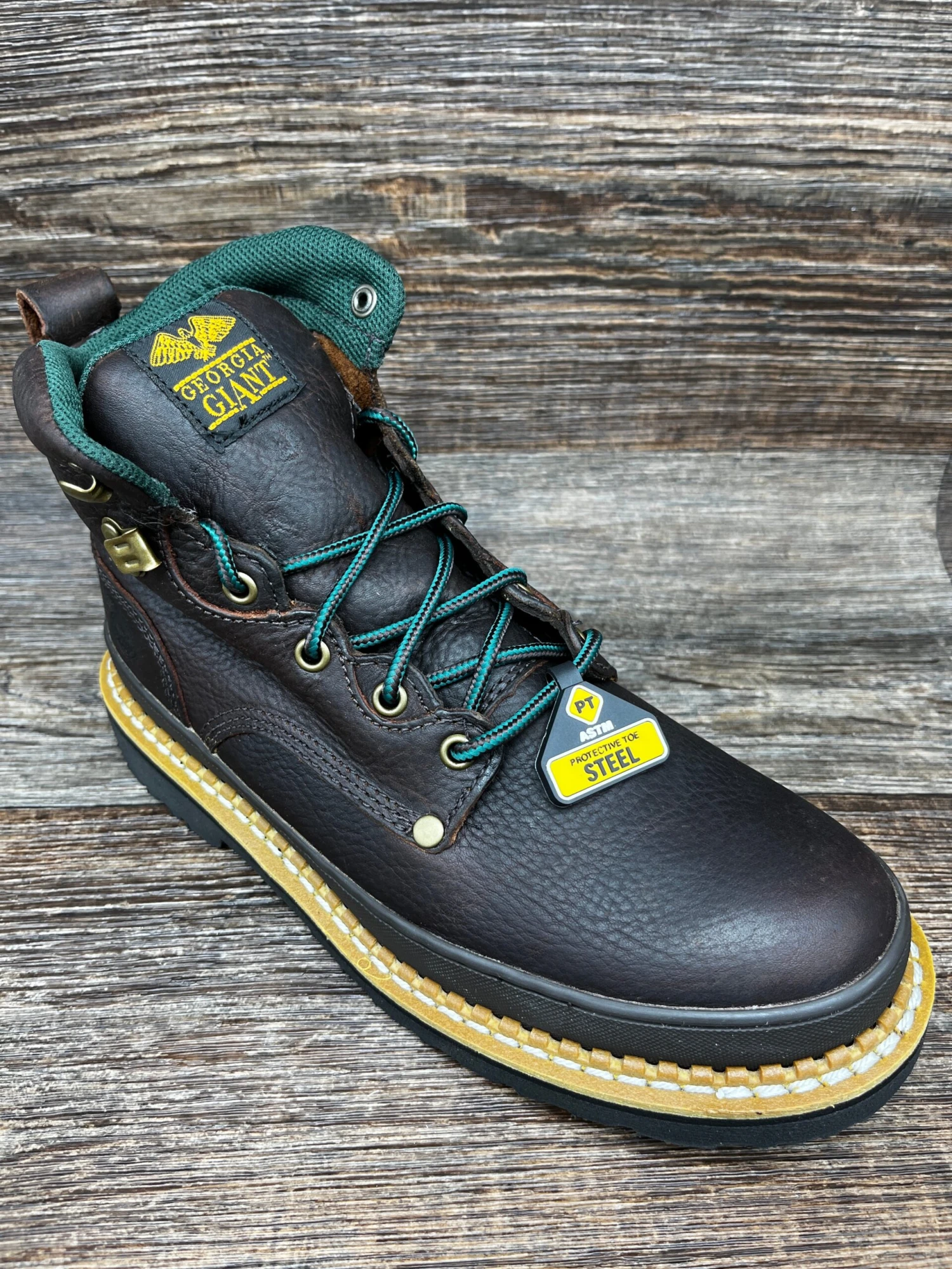 G6374 Men's 6 Inch Lace Up Steel Toe Work Boot By Georgia 1 G6374 Men's 6 Inch Lace Up Steel Toe Work Boot By Georgia