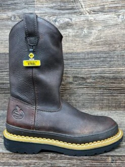 G4374 Men's Steel Toe Slip On Wellington Work Boots By Georgia