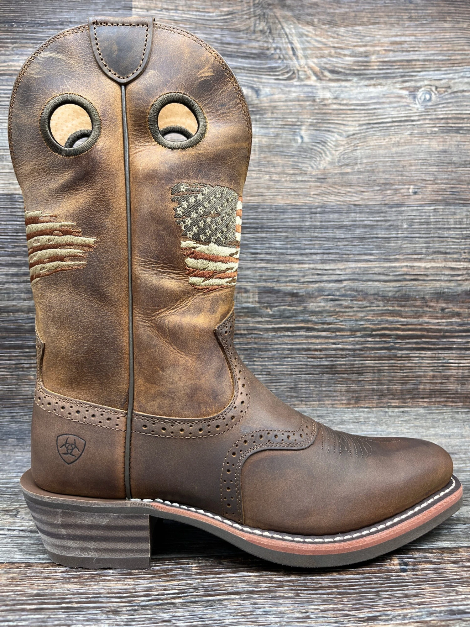 Ariat 10040348 Men's Roughstock Patriot Square Toe Western Boot 1 Ariat 10040348 Men's Roughstock Patriot Square Toe Western Boot