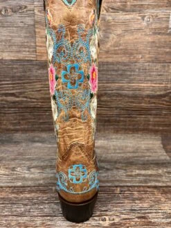 M8012 Ladies Floral Embroidery Snip Toe Western Boot By Macie Bean -Western Cowboy Boots Shop IMG 7237 scaled