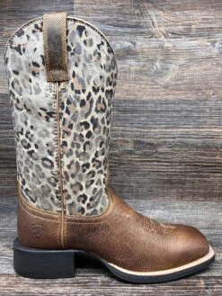 10040363 Women's Round Up Wide Square Toe Western Boot By Ariat