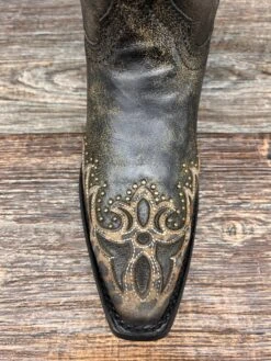 C3881 Ladies Snip Toe Leopard Trim Western Boot By Corral -Western Cowboy Boots Shop IMG 8075 scaled