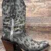 A4246 Women's 10 Inch Grey Leopard Print Square Toe Western Fashion Boot By Corral