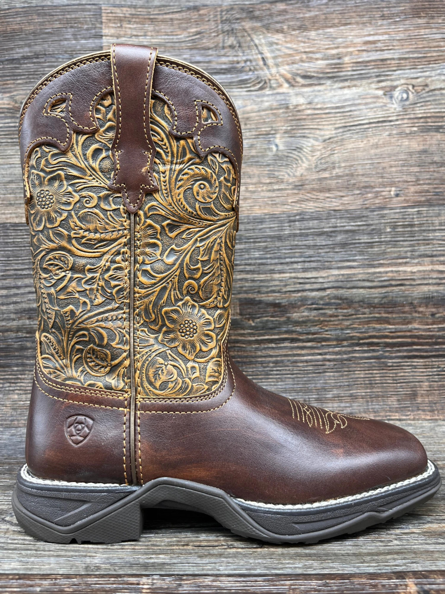 10042421 Women's Anthem Savanna Square Toe Western/Work Boot By Ariat