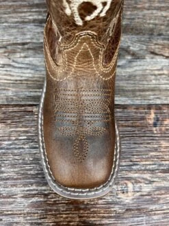 3882c Kid's Rancher Distressed Square Toe Western Boot By Smoky Mountain -Western Cowboy Boots Shop IMG 8370 scaled
