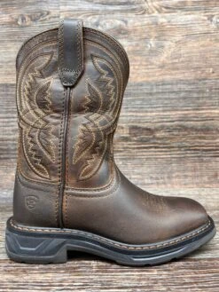 10042412 Kid's WorkHog XT Coil Square Toe Work Boot By Ariat