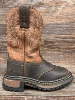 Rkw0257 Kid's Ride FLX Square Toe Wellington By Rocky