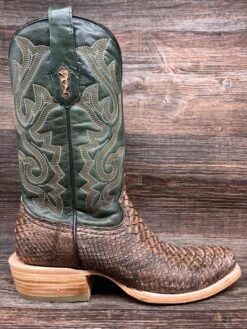 A4287 Men's Light Brown Square Toe Genuine Python Skin Boot By Corral