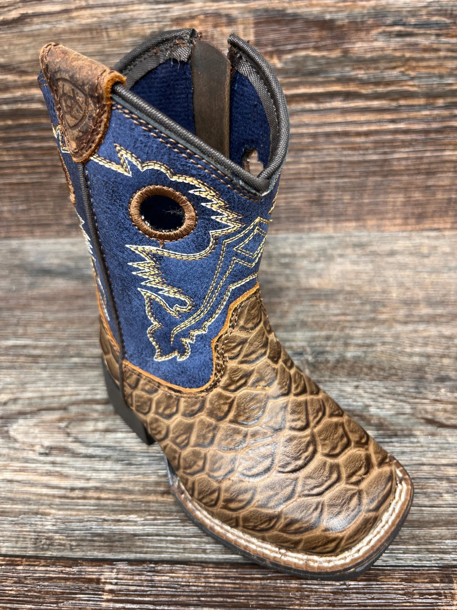 A441000202 Toddler's Ariat Orlando Fish Print Square Toe Western Boot By M&F Western Products 3 A441000202 Toddler's Ariat Orlando Fish Print Square Toe Western Boot By M&F Western Products - Image 3