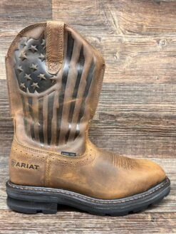 10044426 Men's Sierra Shock Shield Patriot Steel Toe Work Boot By Ariat