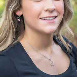 Js4378 A Drop Of Pink Heart Jewelry Set By Montana Silversmiths -Western Cowboy Boots Shop JS4378 mod