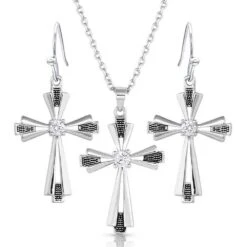 Js5176 Extended Faith Cross Jewelry Set By Montana Silversmiths