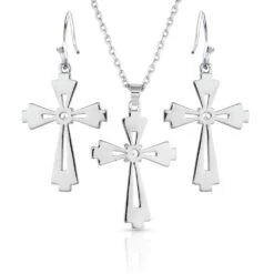 Js5176 Extended Faith Cross Jewelry Set By Montana Silversmiths 5 Js5176 Extended Faith Cross Jewelry Set By Montana Silversmiths -Western Cowboy Boots Shop JS5176 alt