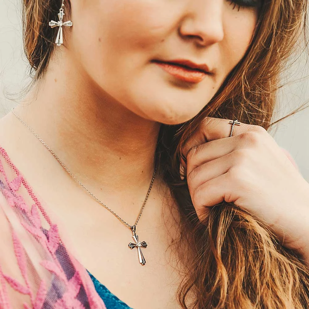 Js5176 Extended Faith Cross Jewelry Set By Montana Silversmiths 2 Js5176 Extended Faith Cross Jewelry Set By Montana Silversmiths - Image 2