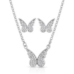 Js5267 Beautiful Butterfly Jewelry Set By Montana Silversmiths