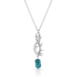 Ktnc5045 Rooted In Stone Antler Necklace By Montana Silversmiths