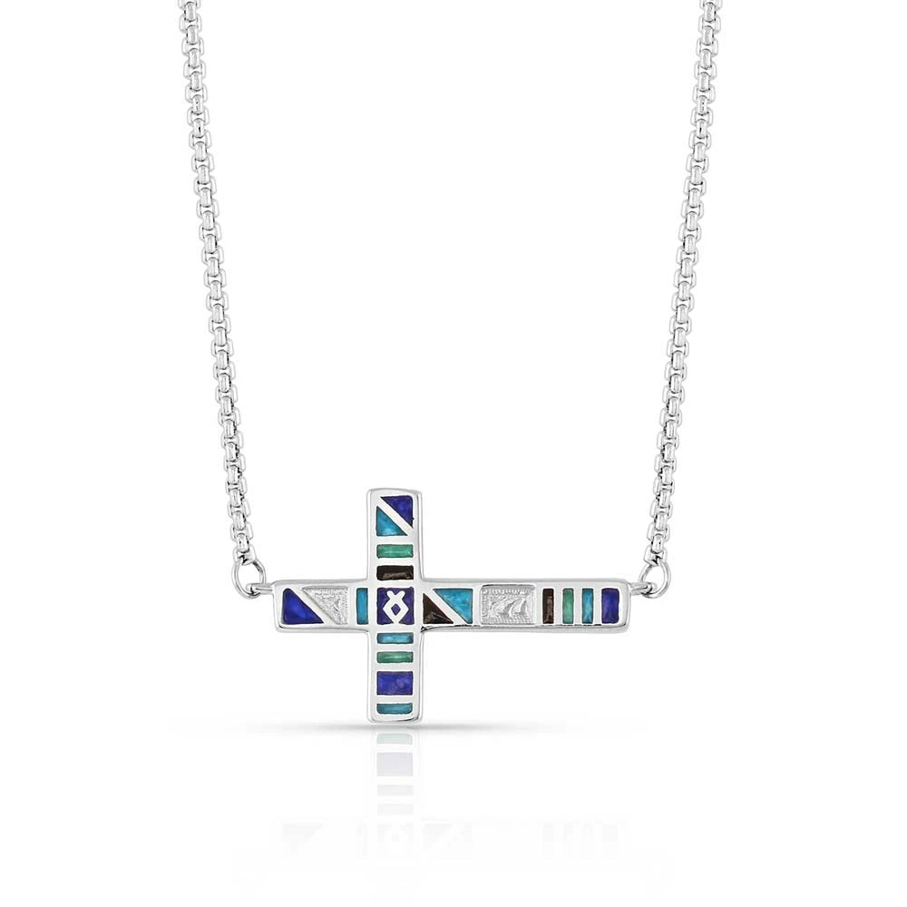 Nc5094 Legends Color Cross Necklace By Montana Silversmiths 1 Nc5094 Legends Color Cross Necklace By Montana Silversmiths