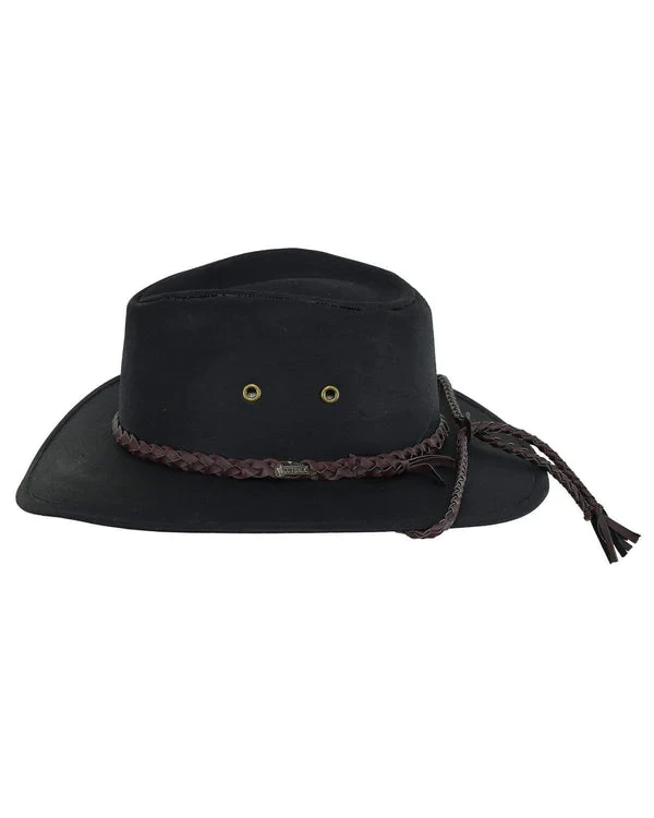 1486-brn Unisex Grizzly Oilskin Hat By Outback Trading Co. 4 1486-brn Unisex Grizzly Oilskin Hat By Outback Trading Co. - Image 4